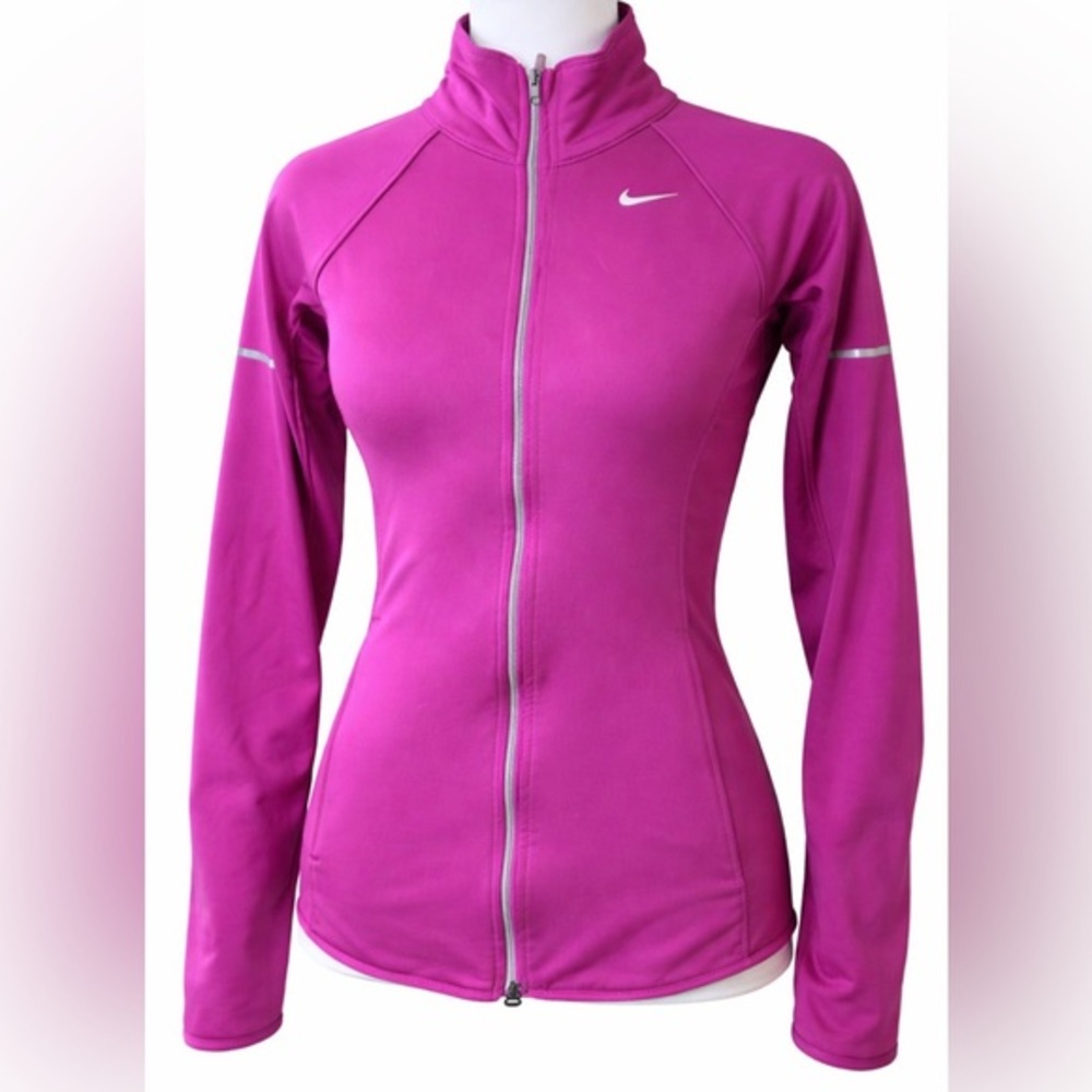 Nike Dri-FIT Element Thermal Full Zip Running Jacket in Cactus Flower - Size XS